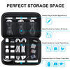 Picture of Lacdo Hard Travel Electronic Organizer Case for MacBook Power Adapter Charger, Cables, Apple Pencil, Mouse, Power Bank, USB Flash Disk,SD Card Small Protective Portable Accessories & 3 Cable Tie,Black