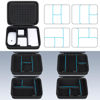 Picture of Lacdo Hard Travel Electronic Organizer Case for MacBook Power Adapter Charger, Cables, Apple Pencil, Mouse, Power Bank, USB Flash Disk,SD Card Small Protective Portable Accessories & 3 Cable Tie,Black