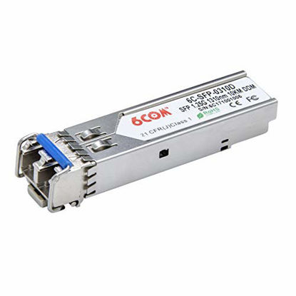 Picture of 6COM 1.25G SFP Transceiver 1000BASE-LX/LH Module, 1310nm SMF, up to 10 km, Compatible with Ubiquiti UF-SM-1G, Netgear, ZTE and Other Open Switches