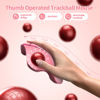 Picture of Wireless Trackball Mouse, Bluetooth Ergonomic Mouse - Rollerball Mouse Rechargeable Multi Devices USB/Bluetooth Connection Thumb Control Mouse Compatible for Mac/Android/Windows Computers, Pink