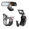 Picture of SDSACZMU Radar Detector Mount,Rearview Mirror Rod Radar Mounting Bracket+Rearview Mirror Hard Wire Power Cord kit16,with Inline Fuse (for Cobra Radar Detector)