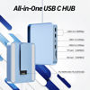 Picture of USB C Hub for iMac 24 inch 2021/2023/2024, Minisopuru iMac USB Hub Support M.2 NVMe SSD, iMac Accessories for iMac M1/M3/M4, iMac USB Adapter with USB A/C 10Gbps, SD/TF, M.2 SSD (Not Included), Blue.