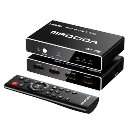 Picture of HDMI 2.1 Switch 8k 60hz 4K 120hz hdmi Switcher, HDMI Splitter 3 in 1 Out app, Support PS5 PS4 Xbox Series X ONE X(S) Apple TV FIRE TV Nintendo Switch Laptop PC ARC HDR10+ Dolby Vision Atmos HDCP 2.3