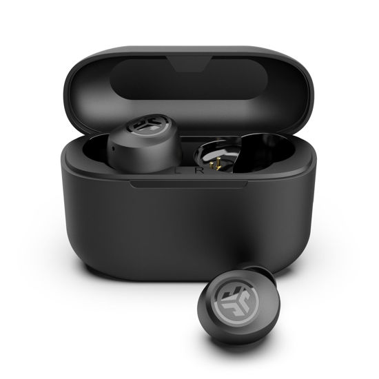 Picture of JLab Go Air Pop True Wireless Bluetooth Earbuds & Charging Case - Black, Dual Connect, IPX4 Sweat Resistance, Bluetooth 5 Connection, 3 EQ Sound Settings Signature, Balanced, Bass Boost