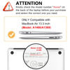 Picture of Crystal Clear Case for MacBook Air 13 inch A1466 A1369 2010-2017 Release, 5 in 1 Plastic Hard Shell&Keyboard Cover&Screen Protector&Webcam Cover, Transparent