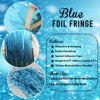 Picture of GOER 3.2 ft x 9.8 ft Metallic Tinsel Foil Fringe Curtains Party Photo Backdrop Party Streamers for Birthday,Graduation,New Year Eve Decorations Wedding Decor (Light Blue,1 Pack)