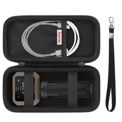 Picture of Supmay Hard Carrying Case for Garmin Xero C1 Pro Ballistic Precision Chronograph, Compact Chronograph Storage Holder with Mesh Bag fit USB Cable, Cleaning Cloth, USB Charging Adapters, Black