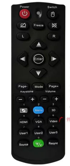 Picture of Greenafil Replacement Remote Compatible for OPTOMA Projector GT5500, GT1080HDRx, HZ39HDR, ZH461, EH504WIFI, ZX300, ZW403, WU470, W412 Projectors