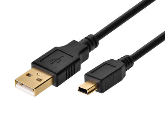 Picture of Excelshots USB Power and Data Cable Fits Texas Instruments Calculators, TI-84 Plus CE, Silver Edition, TI 89 Titanium, Nspire CX/TI CX CAS Graphing Calculators, 3-FT Data Transfer Cable