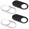 Picture of CloudValley Webcam Cover Slide, 0.023in Camera Cover Fit for Laptops, iMac, iPad, PC/Computer, Tablets, Ultra-Thin Web Blocker Protecting Your Privacy [2 Black+2 White]