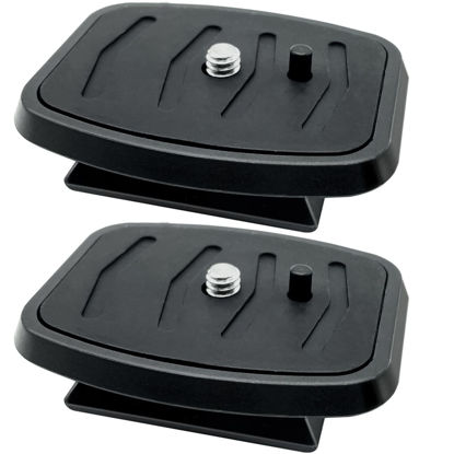 Picture of 2 Pack 35 mm Tripod Quick Release Plate Camera Tripod Mount Adapter, QR Release Camera Mounting Tripod Ball Head Parts Replacement for Quantaray Sunpak 5800d 7000tm Slik Walmart MX1000 QR-57 QB-4W