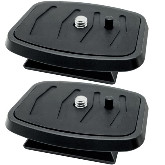 Picture of 2 Pack 35 mm Tripod Quick Release Plate Camera Tripod Mount Adapter, QR Release Camera Mounting Tripod Ball Head Parts Replacement for Quantaray Sunpak 5800d 7000tm Slik Walmart MX1000 QR-57 QB-4W