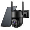 Picture of Kittyhok Solar Camera Security Outdoor | 2k Black Wireless Security Camera Outdoor, Solar Powered, 360° Viewing, Human Detection, Spotlight for Home Security, Local Storage