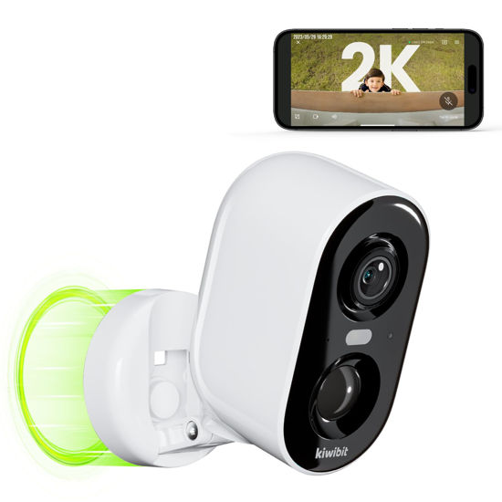 Picture of Kiwibit Security Cameras Wireless Outdoor, 2K Outside Camera for Home Security, Battery Camera, Magnetic Mount, AI Detection, Color Night Vision, Spotlight, Waterproof, 2.4GHz WiFi, Cloud & SD Storage