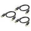Picture of UVOOI DisplayPort to DisplayPort Cable 3-Pack, 6 Feet, 4K Display Port DP to DP Cord 6FT [4K@60Hz, 2K@165Hz, 2K@144Hz] Compatible with All Display Port Devices