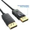 Picture of UVOOI DisplayPort to DisplayPort Cable 3-Pack, 6 Feet, 4K Display Port DP to DP Cord 6FT [4K@60Hz, 2K@165Hz, 2K@144Hz] Compatible with All Display Port Devices