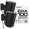 Picture of ERA100 Wall Mount Bracket, Tilt and Swivel, Black, Twin (2pcs), Compatible with Sonos ERA 100, Effortless Installation, Includes Mounting Kit, Double, Pair
