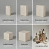Picture of 5PCS Original Design Product Photography Background Props Waterproof Grain White Wooden Hand Painting Geometric Cube Props for Photoshoot