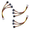 Picture of ThtRht 3 Pack 4Pin Molex to 3X Sata 15Pin Splitter Connector Power Supply Cable Adapter Male LP4 4 Pin IDE to HDD Hard Drive ATA Female Port for Additional Multi Caddy Computer PC Desktop