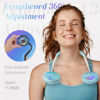 Picture of VAGAU Portable Cooling Neck Fan, Rechargeable USB Personal Neck Fan with Colorful LED lights, 360° Rotation, Wearable Neck Fan Air Conditioner for Office Travel Sport, 3 Adjustable Speeds（Blue）