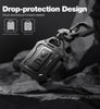 Picture of Dexnor Full-body Shockproof Case for AirTag, Anti-lost Protective Cover Airtag Holder Keychain with Key Ring & Carabiner for Keys, Luggage, Dog Cat Collar, Protector for Apple Air Tag (Black)