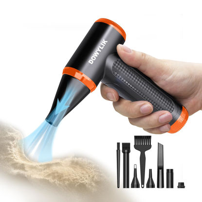 Picture of DOWYLIK Compressed Air Duster, 150000RPM Stepless Speed Electric Air Duster Air Blower,Brushless Motor Rechargeable Canned Air Duster- Mini Compressed Air Computer Duster