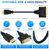Picture of Togconn HDMI Male to DVI Female Adapter (2 Pack)，Bi-Directional DVI Female to HDMI Male Connector, Support 1080P Full HD Compatible for Roku, Xbox One, PS5，PS4，Blue-ray DVD, A/V Receivers-0.6ft