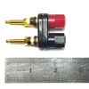 Picture of CESS Dual Binding Post Terminal - Amplifier/Speaker/Power Cable Connector - Banana Jack Socket - Length 2.3" (2 Pack)