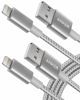 Picture of Anker 6ft Premium Nylon Lightning Cable [2-Pack], Apple MFi Certified for iPhone Chargers, iPhone Xs/XS Max/XR/X / 8/8 Plus / 7/7 Plus / 6/6 Plus / 5s, iPad Pro Air 2, and More (Silver)