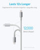 Picture of Anker 6ft Premium Nylon Lightning Cable [2-Pack], Apple MFi Certified for iPhone Chargers, iPhone Xs/XS Max/XR/X / 8/8 Plus / 7/7 Plus / 6/6 Plus / 5s, iPad Pro Air 2, and More (Silver)