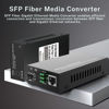 Picture of 2Pack SFP LC SingleMode Fiber to Ethernet Media Converter, Included 2PCS Bidi SFP Dual LC Gigabit Transceiver Modules, 1.25Gbps, 1000Base-LX to 10/100/1000Base-TX, 1310nm, SMF, Up to 20KM Transmission