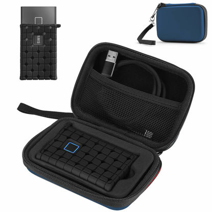 Picture of ProCase Hard Carrying Case Compatible for Samsung T7 / T7 Touch Portable SSD with Silicone Cover, Shockproof Storage Travel Organizer for T7 Touch Portable 500GB 1TB 2TB USB Solid State Drives -Navy