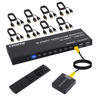 Picture of DGODRT 8 Port HDMI KVM Switch, 4K@60Hz HDMI KVM Switch for 8 Computers Share 1 HD Monitor and 4 USB Devices, Including 8 HDMI Cables and Remote Control