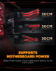 Picture of AsiaHorse 18AWG PSU Cable Extension Sleeved Custom Mod GPU PC Audio Video Power Supply Soft Braided Cables with Two Color Comb Kit 24P/8P to 6+2P/ 8P to 4+4P 30CM(Black Red)