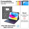 Picture of Supveco Keyboard Case for iPad 10th Generation 10.9 Inch with Pencil Holder-[Multi Viewing Angles],7 Colors Backlit Wireless Detachable Folio Keyboard Cover for iPad 10th Gen 2022-Notebook