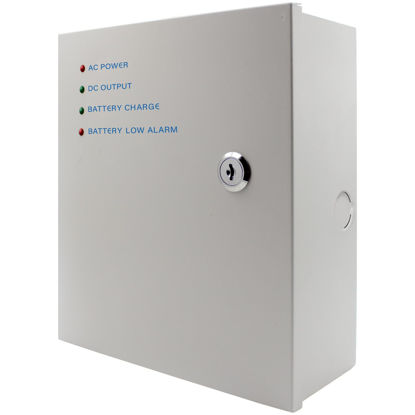 Picture of Power Supply Control AC 110-240V to DC 12V 5A Metal Boxed Cabinet Regulated UPS Power Supply Unit with Backup Battery Link for Door Access Entry System (Battery Not Included) (SP1205B（ DC12V / 5A ）)