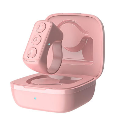 Picture of Remote Control Page Turner for Kindle App, Ebook Reading, Bluetooth Wireless Remote Ring for Video Recording & Spotify Music App, TikTok Smart Scrolling Ring for iPhone iPad iOS & Android (Pink)