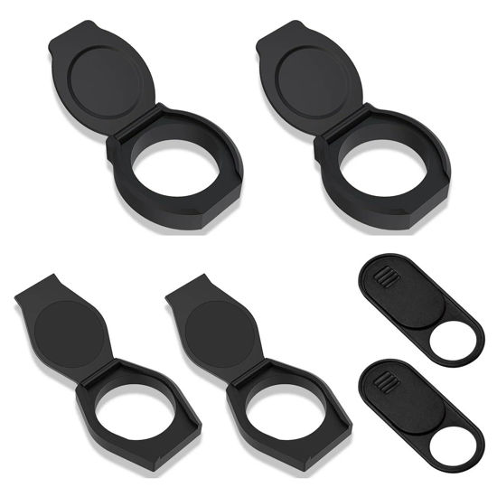 Picture of ThtRht 6 Pack Webcam Lens Cover Computer USB Camera Shutter Cap Adhesive Privacy Switch Hood Blocker for Tesla Model 3 Y Interior Logitech HD Pro iPad MacBook Tablet Laptop Stream Web Cams