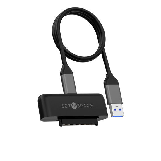 Picture of SETMSPACE SATA to USB Cable, USB 3.0 to 2.5”SATA to USB 3.0 Adapter for External Converter for SSD/HDD Data Transfer,39.4inch