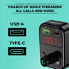 Picture of ChargeWorx FM Transmitter Bluetooth for Car, Fast USB-C and USB Car Chargers - Stream All Phone Music and Hands-Free Calls | Wireless Bluetooth Car Adapter | Stay Charged on The Go!
