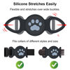 Picture of SZJCLTD Waterproof Airtag Dog Collar Holder (2 Pack), Protective Anti-Lost Airtag Case for GPS Dog Tracker, Silicone Airtag Cat Collar Dog Airtag Holder for Pets(Pink/Light Purple)