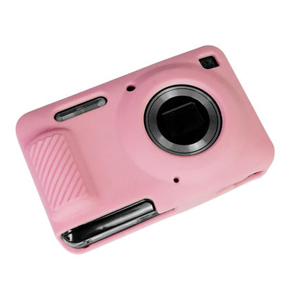 Picture of Easy Hood Camera Case for Kodak PIXPRO FZ55, Soft Silicone Cover Anti-Scratch Slim Fit FZ55 DSLR Camera Sleeve Body Skin Travel Protective Case, Pink