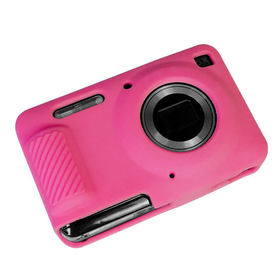 Picture of Easy Hood Camera Case for Kodak PIXPRO FZ55, Soft Silicone Cover Anti-Scratch Slim Fit FZ55 DSLR Camera Sleeve Body Skin Travel Protective Case, Rose