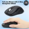 Picture of CITLLA M9300 Wireless Keyboard Mouse Combo, 2-in-1 USB Receiver and Two Bluetooth, Multi Device Silent Keyboard for Computer, Laptop, Office, Work