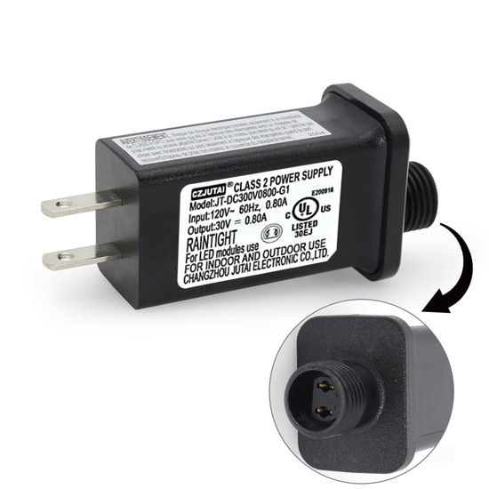 Picture of 30V 24W LED Power Supply,Transformer for CZJUTAI JT-DC300V0800-G IP44 30V24W /12W /9W /7.2W /6W /4.5W /3.6W for Christmas Lighting, String Light,Projector Light, Lawn Lamp, Inflatable Device [X8S4]