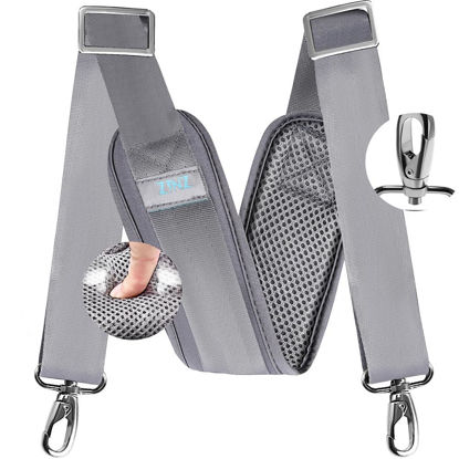 Picture of ZINZ 77 Inch Shoulder Strap Univesal Bag Strap with Fixed Pad Ultra Thick Plus Long & Breathable Cushion, Replacement Strap for Bags,Gray