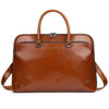 Picture of Blofinche Genuine Leather laptop Briefcase: Messenger shoulder bag 15 16 inch men macbook case women work satchel designer handbag Brown