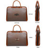 Picture of Blofinche Genuine Leather laptop Briefcase: Messenger shoulder bag 15 16 inch men macbook case women work satchel designer handbag Brown