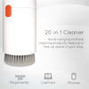 Picture of 20-in-1 Multi-Functional Keyboard Cleaner Kit for Laptops, Smartphones, Tablets, Computers, Airpods, with Keycap, Switch and Sim Card Remover (White)
