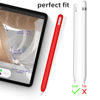 Picture of Ultra Thin Silicone Skin Cover Compatible with Apple Pencil 2nd Gen, Protective Silicone Case for iPad Pro 11 12.9 inch 2018 Pencil Case Shockproof Soft Silicone Sleeve (Lavender purple)